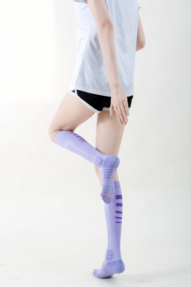 Purple Women's marathon running fitness socks