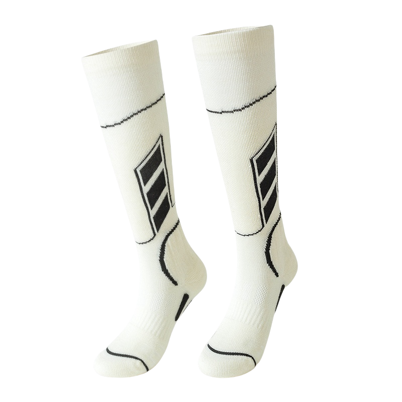 White Women's Merino wool ski socks