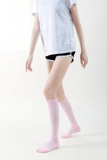 Pink Women's marathon running fitness socks