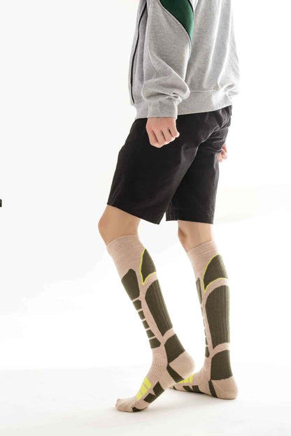 Camel Color Unisex Merino wool Ski Socks