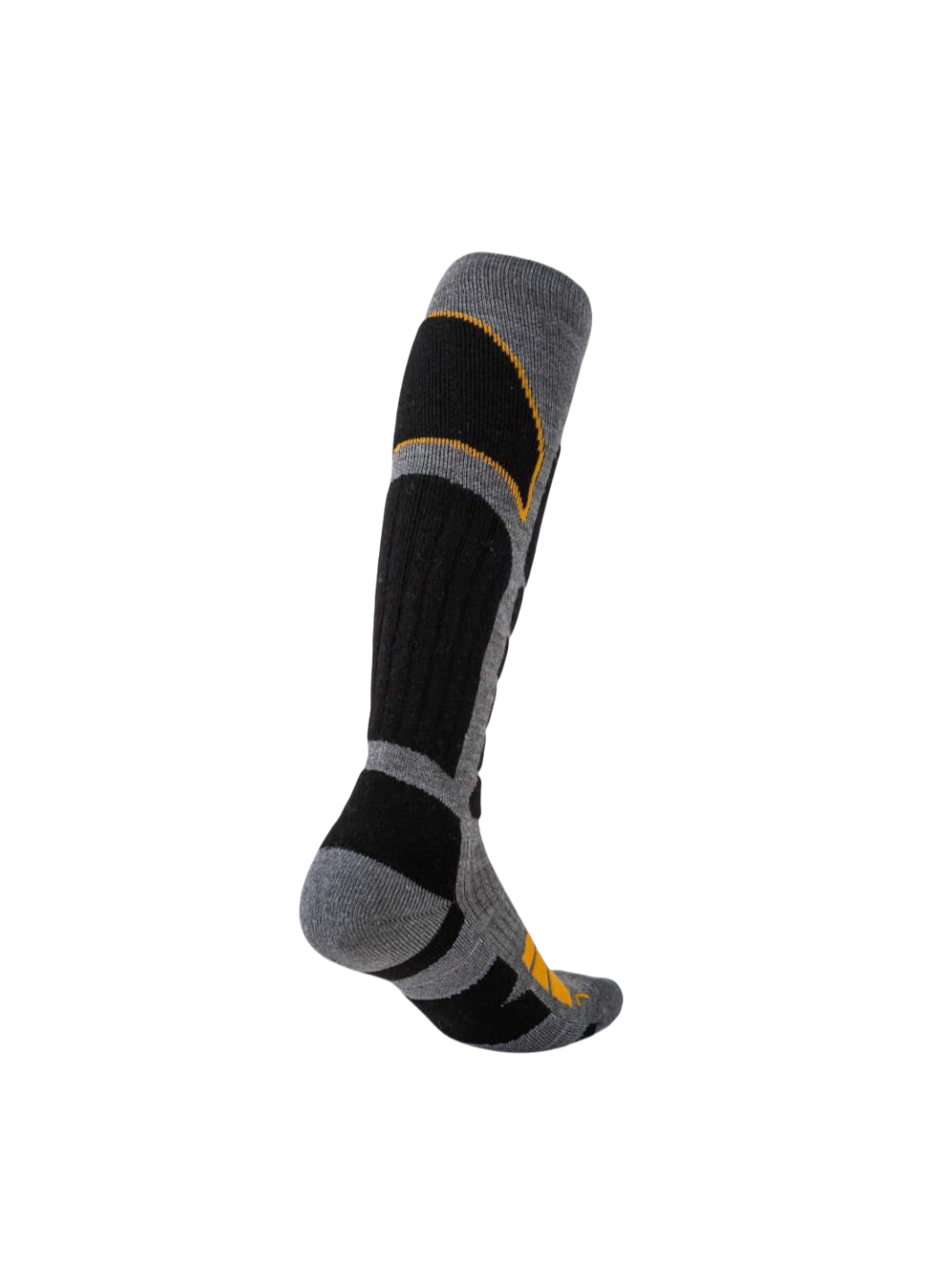 Gray and Orange Unisex Merino wool Ski Socks