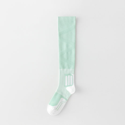 Green Women's fitness and sports pressure socks