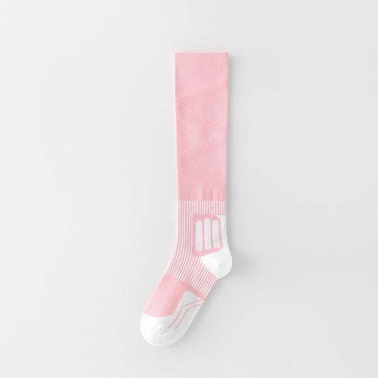 Pink Women's fitness and sports pressure socks