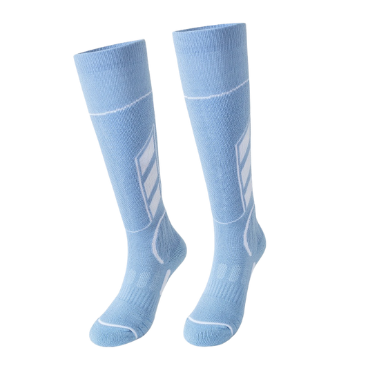 Blue Women's Merino wool ski socks