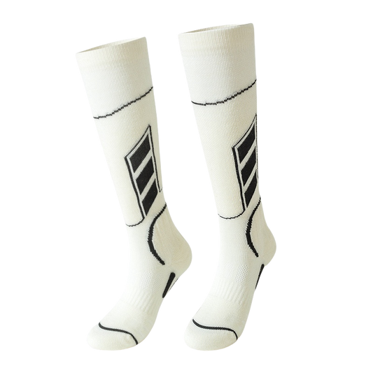 White Women's Merino wool ski socks