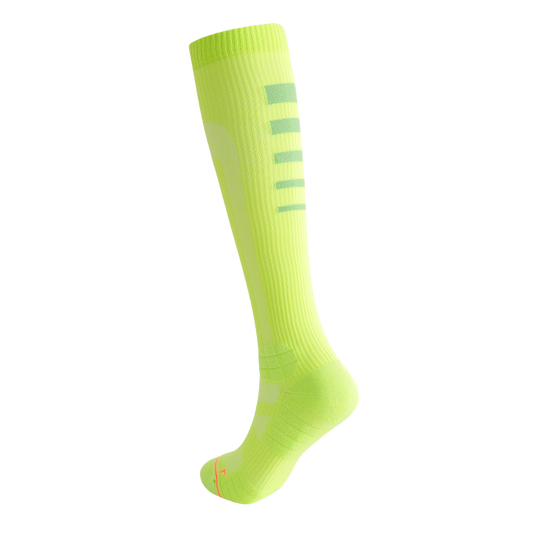 Yellow Women's marathon running fitness socks
